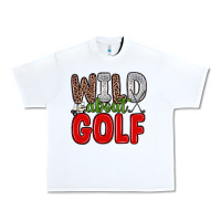 White wild about golf Urban Heavy Tee - Zillion Design Studio