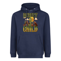 Navy desert child cactus Heavyweight Hoodie - NancyCooperArtShop