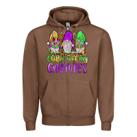 Chestnut mardi gras chillin' with my gnomies Zipper Hoodie - JahusDesignShop