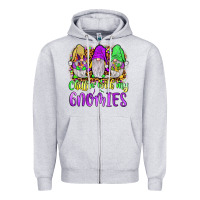Heather Grey mardi gras chillin' with my gnomies Zipper Hoodie - JahusDesignShop