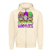 Sandshell mardi gras chillin' with my gnomies Zipper Hoodie - JahusDesignShop