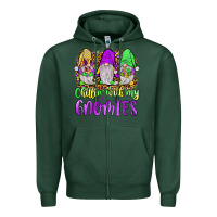 Sports Green mardi gras chillin' with my gnomies Zipper Hoodie - JahusDesignShop