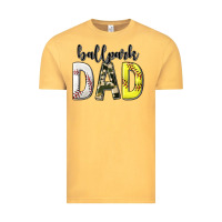 Vintage Mustard ballpark dad with softball and baseball Vintage Tee - texasbilliewilder