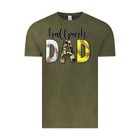 Vintage Olive ballpark dad with softball and baseball Vintage Tee - texasbilliewilder