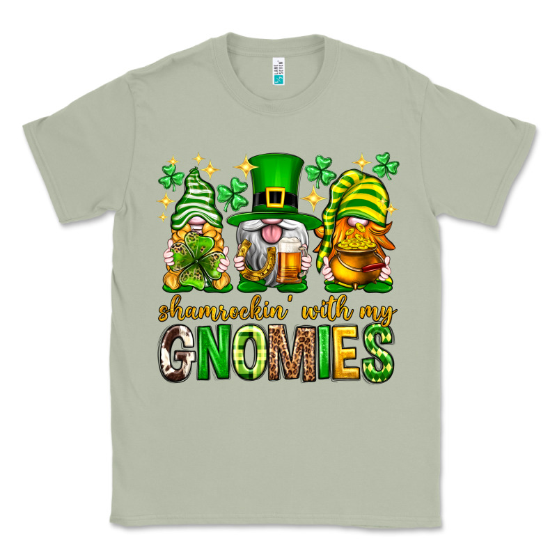 St. Patrick's Day Shamrockin' With My Gnomies Classic Tee by Neo Western | Teevron