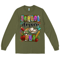 Army Green School driver bus Long Sleeve Tee - CowhideDigitalArt