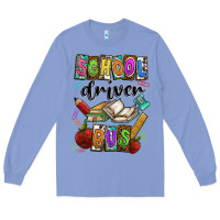 Colony Blue School driver bus Long Sleeve Tee - CowhideDigitalArt