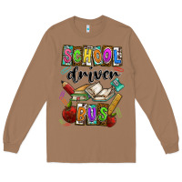 Toasted Coconut School driver bus Long Sleeve Tee - CowhideDigitalArt