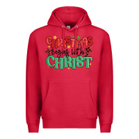 Cardinal christmas begins with christ Premium Hoodie - MaliasSmallBusiness
