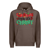 Coffee christmas begins with christ Premium Hoodie - MaliasSmallBusiness