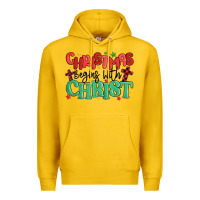 Lemon christmas begins with christ Premium Hoodie - MaliasSmallBusiness