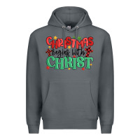 Rock christmas begins with christ Premium Hoodie - MaliasSmallBusiness