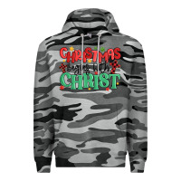 Slate Camo christmas begins with christ Premium Hoodie - MaliasSmallBusiness