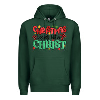 Sports Green christmas begins with christ Premium Hoodie - MaliasSmallBusiness
