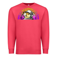 Cardinal doge coin hodl on we're going to the moon retro sunset Premium Sweatshirt - Jasminsmagicworld