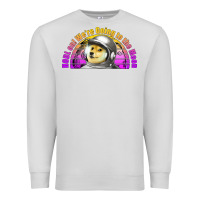 Dove Grey doge coin hodl on we're going to the moon retro sunset Premium Sweatshirt - Jasminsmagicworld