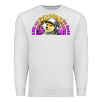 Oatmeal Heather doge coin hodl on we're going to the moon retro sunset Premium Sweatshirt - Jasminsmagicworld