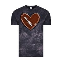 Cloud Black american football heart Vintage Tee - texasbilliewilder