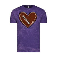 Cloud Purple american football heart Vintage Tee - texasbilliewilder