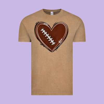 Vintage Tee american football heart