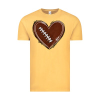 Vintage Mustard american football heart Vintage Tee - texasbilliewilder