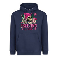 Navy freezing to death winter skull Heavyweight Hoodie - Jasminsmagicworld