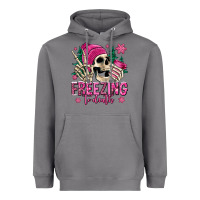 Freezing To Death Winter Skull Heavyweight Hoodie | Teevron