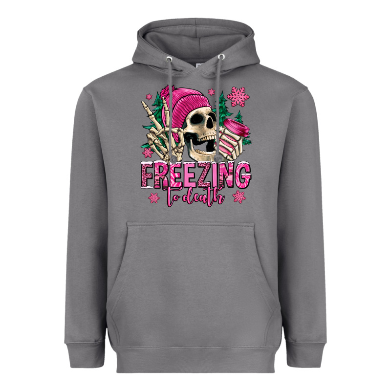 Freezing To Death Winter Skull Heavyweight Hoodie by Jasminsmagicworld | Teevron