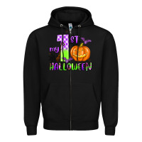 Black my first halloween pumpkin Zipper Hoodie - AdoDesignShop
