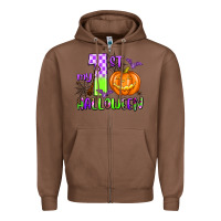 Chestnut my first halloween pumpkin Zipper Hoodie - AdoDesignShop