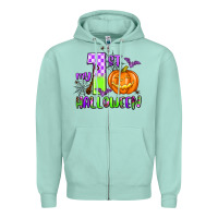 Seafoam my first halloween pumpkin Zipper Hoodie - AdoDesignShop