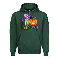 Sports Green my first halloween pumpkin Zipper Hoodie - AdoDesignShop