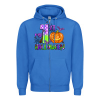 True Royal my first halloween pumpkin Zipper Hoodie - AdoDesignShop