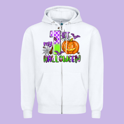 My First Halloween Pumpkin Zipper Hoodie Designed By Adodesignshop
