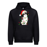 Black christmas shih tzu dog Urban Hoodie - LillyAllenDesigns