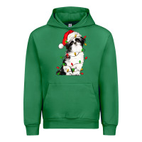 Emerald christmas shih tzu dog Urban Hoodie - LillyAllenDesigns