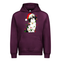 Mauve Wine christmas shih tzu dog Urban Hoodie - LillyAllenDesigns