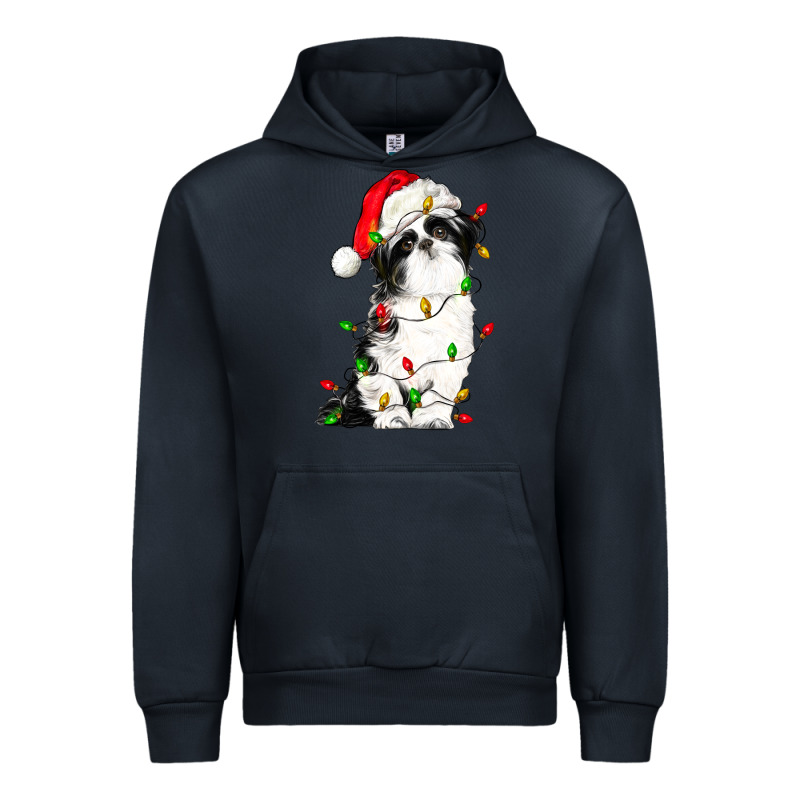 Christmas Shih Tzu Dog Urban Hoodie by LillyAllenDesigns | Teevron