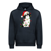 Navy christmas shih tzu dog Urban Hoodie - LillyAllenDesigns