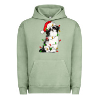 Pigment Oil Green christmas shih tzu dog Urban Hoodie - LillyAllenDesigns