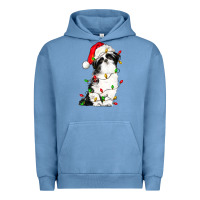 Pigment Pebble Blue christmas shih tzu dog Urban Hoodie - LillyAllenDesigns