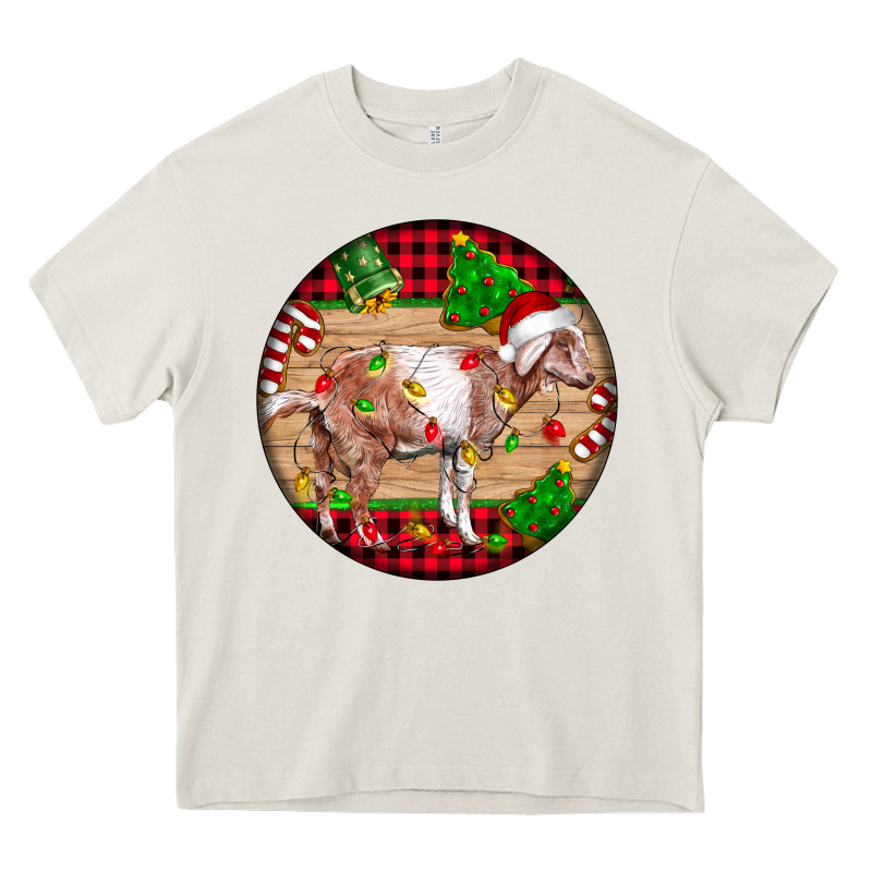 Nubian Goat Christmas Heavy Core Tee by LillyAllenDesigns | Teevron