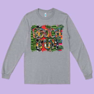 Beach Bum Long Sleeve Tee Designed By Sublimationcraftshop