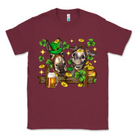 Burgundy St. Patrick's Day donkey Classic Tee - Neo Western