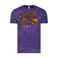 Cloud Purple game day football leopard Vintage Tee - Zillion Design Studio