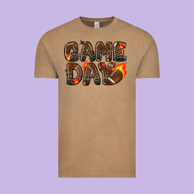 Game Day Football Leopard Vintage Tee Designed By Zillion Design Studio