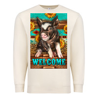 Sandshell western pig garden Premium Sweatshirt - LillyAllenDesigns