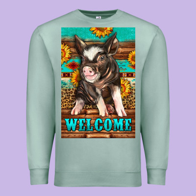Western Pig Garden Premium Sweatshirt Designed By Lillyallendesigns