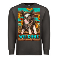 Smoke western pig garden Premium Sweatshirt - LillyAllenDesigns