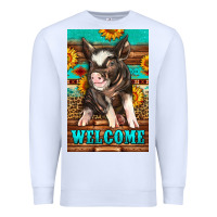 White western pig garden Premium Sweatshirt - LillyAllenDesigns